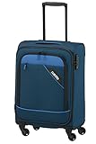 paklite Handgepäck Trolley 4 Rollen, leicht, Derby, Stilvoller Weichschalen Rollkoffer klein mit TSA Schloss + Aufsteckfunktion, 55 cm, 41 Liter