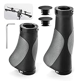 GlasFlength Fahrradgriffe Ergonomisch, MTB Fahrrad Griffe Lenkergriffe Mountainbike Griffe Fahrrad Doppel-Lock-On-Design Ergonomische Fahrradgriffe 22mm Geeignet für Urban Fahrräder Scooter E-Bike