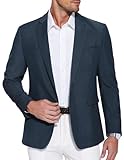 COOFANDY Sakko Herren Sportlich Blazer für Freizeit Sportsakko Anzugjacken Business Jackett Männer Regular Fit Anzug Hochzeit Dunkelblau M