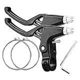 MOPOIN Bremshebel, Bremsgriffe Fahrrad Kinderfahrrad Fahrradbremsgriff Fahrradlenker aus Aluminiumlegierung für Meisten Fahrräder Schwarz