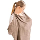 Jushion Stilltuch für Unterwegs Sommer, Stillschal Stillschürze, Musselin-Abdeckung zum Stillen von Babys,Stillbezug mit starrem Reifen,Nursing Cover Breastfeeding Cover,Musselin-Stillbezug für Babys