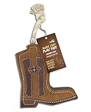 PetYupp Boot Hunde-Kauspielzeug aus natürlichem Echtleder und extra dicker Wolle, perfekt für aggressive Kauer, zahnende Welpen und für kleine, mittelgroße und große Hunde, langlebig und langlebig