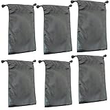 Drawstring Aufbewahrungstasche,6 Stück Microfiber wasserdichtes Trockenbeutel,Stausack Kordel Lagerung Beutel für Mobiltelefonen, Kamera,Mobile Stromversorgung