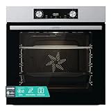 Gorenje OptiBake BOS 6737 E02X Einbau-Backofen / 77L / AquaClean/Heißluft/ExtraSteam/AirFry/PerfectGrill/Pizzamode 300°C/Edelstahl, Inox