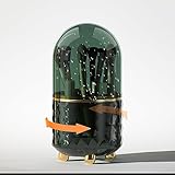 GHWMYD Kosmetik Organizer Make Up Pinsel 360° Drehbar Aufbewahrung, Wasserdicht Transparent Staubdicht Pinselhalter für Schminktisch Badezimmer Schlafzimmer