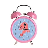 Kinder Wecker Retro Stille Zeiger Glocken Runde Anzahl Dual Glocke s Laute Wecker Rosa Farben Nachtlicht Wohnkultur Gezeichnet Marine Krebse