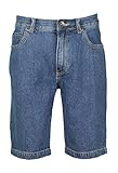 Schuerzenfabrik Kurze Jeans Herren Jeansshorts kurz im 5-Pocket-Design Shorts 100% Baumwolle, Größe: XXL / 38, blau