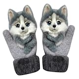SAFIGLE Bequeme Winterhandschuhe Mädchen Fäustlinge aus Plüsch mit Dickem Futter Warm und Strapazierfähig Tragbare Outdoor Handschuhe