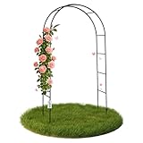Bituxx Rosenbogen Metall Rankbogen Gartenbogen Torbogen Rundbogen Rankhilfe Garten Rankgitter 240cm