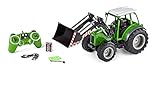 Carson 500907347 RC Traktor mit Frontlader 1:16 - Ferngesteuertes Fahrzeug, Bauernhoffahrzeug für Kinder ab 8 Jahren, Outdoor geeignet, inkl. Batterien und Fernsteuerung, grün