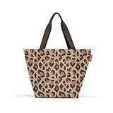 reisenthel shopper M in Leo Macchiato – Geräumige Shopping Bag und edle Handtasche in einem – Aus wasserabweisendem Material
