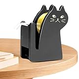 Niedlicher Katzen-Klebebandabroller | 1*stuck Cartoon-Klebebandspender Aus Holz |8,7 7 3,7 Cm Kreativer Klebebandabroller Für Schule, Schlafsaal, Klassenzimmer, Wohnzimmer, Küche & Arbeitszimmer,