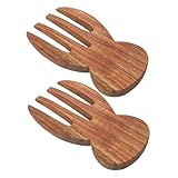 DECOMELODY 2 Stück Teiliges Salatbesteck aus Akazienholz Salatlöffel und Gabel Vielseitige Küchenhelfer für Servieren Mischen Salat und Pastazubereitung Kratzfest und Leicht zu Reinigen
