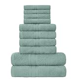 GC GAVENO CAVAILIA Familien-Bale-Set, 10-teilig, 100% ägyptische Baumwolle, 4 x Gesicht, 4 x Hand, 2 x Badetuch, Premium-Qualität, sehr wasserabsorbierend, Badezimmerzubehör, maschinenwaschbar