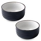Keramik Müslischalen Set, 400ml Frühstücks- und Suppenschalen, Mikrowellengeeignet, 4er Set
