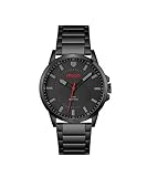 HUGO Analog Quarzuhr für Herren Kollektion #First mit Schwarzes Edelstahlarmband - 1530187