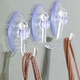 7LiuYueFei6 10pcs Glass Window Wall Hooks Hanger 35mm Mini Strong Suction Cup Suckers Kitchen Bathroom Hooks Supplies (D 35 mm)