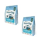 Green Petfood Insect Hypoallergen | Doppelpack | 2 x 900 g | Alleinfuttermittel für ausgewachsene Hunde | Bei Nährstoffintoleranzen | Getreidefrei, mit Insektenprotein