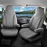 RC Royal Class Auto Sitzbezüge für Pilot Vordersitze Fahrer und Beifahrer kompatibel für Westfalia Wohnmobil (Grau) 850P050 das Sitzbezugset Wohnmobil Zubehör Innenraum