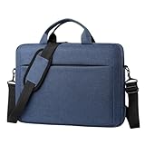 Aliuciku Laptoptasche Laptop Aktentasche Passt 15 Zoll Laptop Schultertasche Umhängetasche Tragetasche Für Frauen Männer Geschenk (Color : Blue, Size : 15.6 inch)