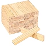 Holzklötzchen Klötzchen zum Basteln 42 Stk Bastelklötzchen Holz Holzleisten Bastelholz Klötzchen Holzklötze zum Basteln Bauen 100x20x7mm