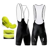 WLTYSM Radlerhose für Herren, schwarz, Fahrrad-Trägerhose für Herren, Outdoor-Bekleidung, Radfahren, 5D-Gel-Polsterung, Trägerhose, Xm-dbk-15101, 56