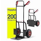 Pallit Sackkarre klappbar 200 kg Stahl ergonomischer Transportwagen Diablo-F für Lager, Umzüge, Camping, Einkäufe