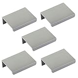 5er Set Möbelgriffe Blankett Jane 50 mm Chrom matt Schrankgriffe Hinterschraubgriffe Schubladengriffe von Sotech