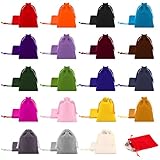 WEFHEF 38 Stück Klein Samtbeutel Schmuck Samt Säckchen mit Kordelzug 7x9cm Mini Schmuckbeutel Samt Schmucksäckchen Stoff Geschenksäckchen Geschenkbeutel Stoffsäckchen Schmuck Ringe Hochzeitsmandeln