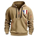 Kapuzenpullover Herren, Winterpullover Herren Hoody Herren Mit Kapuze Pulli Herren Langarmshirt Herren Pullover Herren Hoodie Herren Sweatshirt Herren Half Zip Pullover Herren