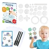 Zuasdvnk Geometrischer Herrscher der Art Gear, Künstler Herrscher zum Zeichnen - 28x Art Zeichnung Kit - Zeichnen Lineal Set für Mädchen Geometrische Zeichnung Schreibwaren
