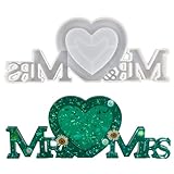 Herzformen, Rahmenformen, MRS Love Heart Shape Silikonformen für Harz Guss, Silikon Fotorahmen, Epoxidharzformen, DIY personalisierter Bilderrahmen für Hochzeitsgeschenke Desktop Art Home Decor