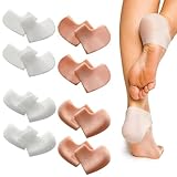 Fersenpolster aus Silikon, 8 Paar, abriebfest, für Schuhe, weiches Gel, gegen Blasen und Schmerzen, geeignet für Sneaker, Absätze, Stiefel und Schuhe