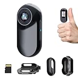 HOFAOUG 1080P HD Mini Action Cam,Integrierte 32GB Speicherkarte Bodycam Körperkamera Mini,Daumengröße Helmkamera Motorrad,Für Arbeit,Reise, Radfahren-Schwarz