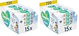 Pampers Harmonie Aqua Baby-Feuchttücher, 30 Packungen : 720 Feuchttücher