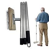 Edelstahl-Drahtbürste – 150 cm Scheuerbürste mit langem Griff, harte Borsten, robuster Schrubber für Teppich, Wanne, Boden, Haus, Terrasse, Garage, Außenboot, Moos, Beton, Deck, Badezimmer