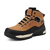 AX BOXING Wanderschuhe Herren Trekkingschuhe Outdoor Wanderstiefel rutschfest Trekkingstiefel Camping Hiking Schuhe Gelb EU43