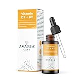 Avaria® Care – Vitamin D3 + K2 Tropfen mit K2VITAL®, Laborgeprüft & Produziert in Deutschland, vegan, 1.700 Tropfen 50ml