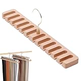 Spldsun Gürtelhalter Holz, Gürtel Aufbewahrung, Gürtelaufhänger für Schrank mit 12 Schlitzen, für Gürtel, Krawatten, Kleiderschrankaufbewahrung (39 x 5.5 x 2cm)