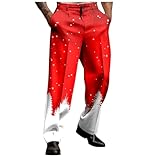 DBMZV Halloween Jogginghose Herren Baumwolle lang Regular Fit Sweatpants Trainingshose Freizeithose Sporthose Grau Rot Blau Schwarz Grün Herren Weihnachtsmann Kostüm