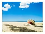1500 Teile Puzzles für Erwachsene Kinder-Boot,Strand,Sand 87x57cm