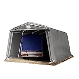 TOOLPORT Zeltgarage 3,3 x 4,8 m Premium Carport ca. 500 g/m² PVC Plane Unterstand Lagerzelt Garage in dunkelgrau