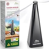 GARDIGO® Fliegenwedler| Fliegenabwehr für den Tisch | Insektenschutz gegen Fliegen | Fliegenventilator zum Fliegen verscheuchen | Für Tisch, Terrasse, Restaurant | Fliegenvertreiber
