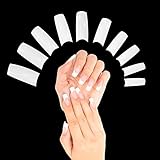 TRIXES 500 weiße Nagelspitzen aus Acryl und Gel für French Manicure