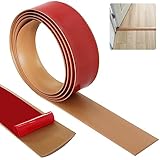 Bocguy Übergangsprofil 4cm*2m, Wasserdicht Selbstklebend Vinyl Übergang Sschiene, Boden-Leiste Zum Vinyl Übergangs für Fußböden, lexible Knickleiste Fugendichtungsband, Bodenprofil (Hellbraun)