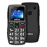artfone C1+ 4G Seniorenhandy Ohne Vertrag,Tastenhandy mit SOS Notruftaste,große Tasten,Kurzwahltasten,Freisprechfunktion,große Schrift,1,77 Zoll Farbdisplay,Ladestation