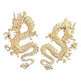 LIFKOME 1 Paar Vintage Drachen Ohrringe Schmuck goldene Creolen Nieten Halskette Perlenohrringe gold vintage ohrringe kolczyki damskie earrings gold Ohrstecker Vintage -Ohrringe Legierung