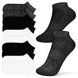 NOLITOY 9 Paare Herren Sneakersocken aus Atmungsaktiver Baumwolle Elastische Knöchelsocken mit Mesh Belüftung Rutschfest Geeignet für Laufen Wandern und Radfahren Klassische Farben