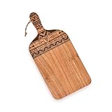 Mahasu Schneidebretter aus Akazienholz mit Griff für Küchendekoration, großes Charcuterie-Brett für Brot, Fleisch, 38,1 x 17,8 x 1,7 cm