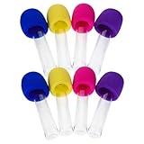 HANABASS 8 Stück Teiliges Bunte Plastik Mikrofon Spielzeugröhren Leichte Fake Mikrofone für Disco Karaoke Bühnenauftritte und Geburtstagsfeiern Sichere und Tragbare Party Requisiten